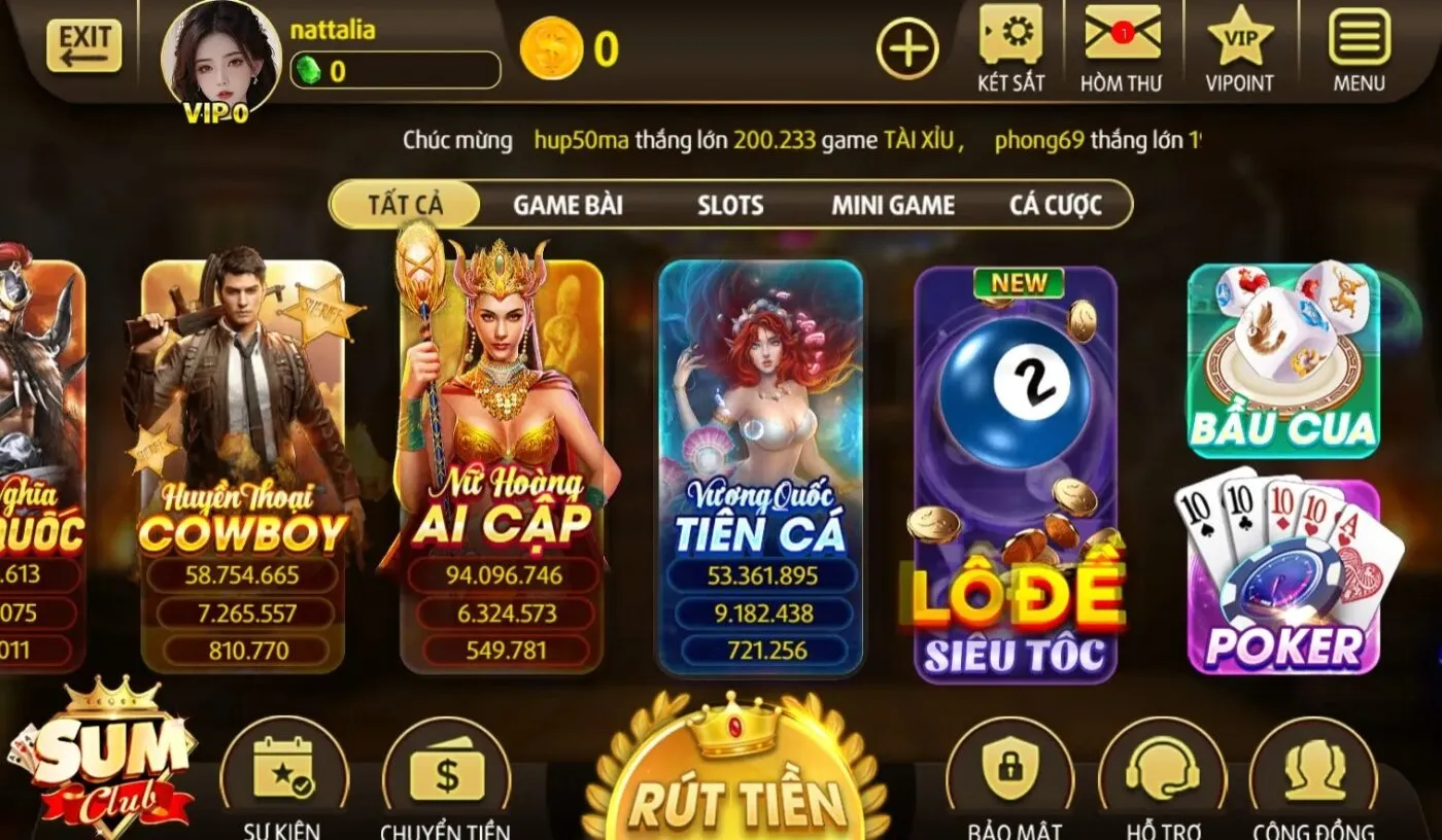 Vương Quốc Tiên Cá Sumclub, nổ hũ săn thưởng cực đã